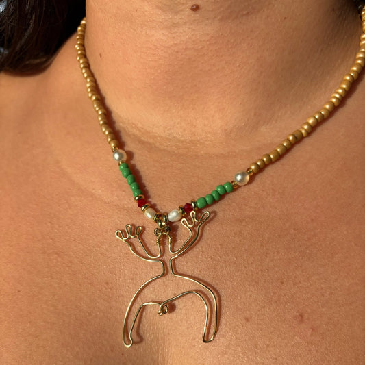 Collar de Coquí taíno Colorido